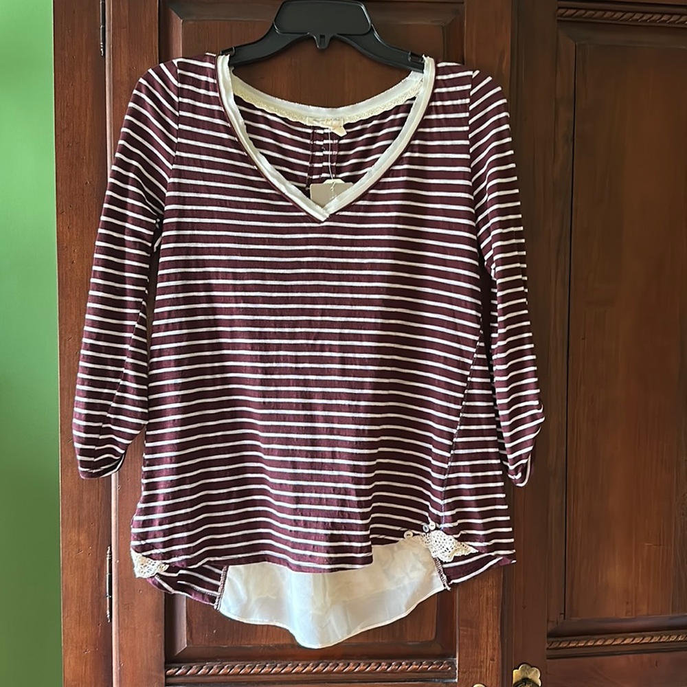 SALE🌸Anthropologie L/S Striped Shirt